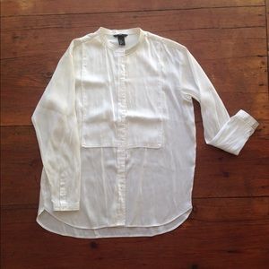H&M white button down blouse